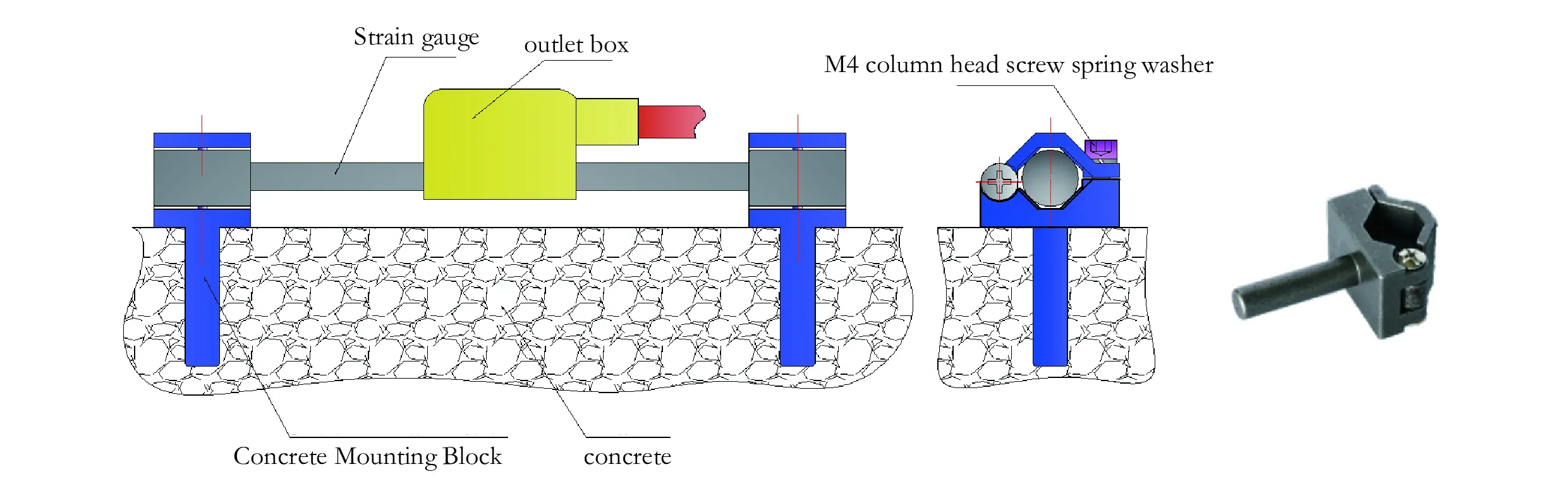 Jauge de contrainte intelligente à corde vibrante (modèle de surface) JMZX-212HAT/HB image 9