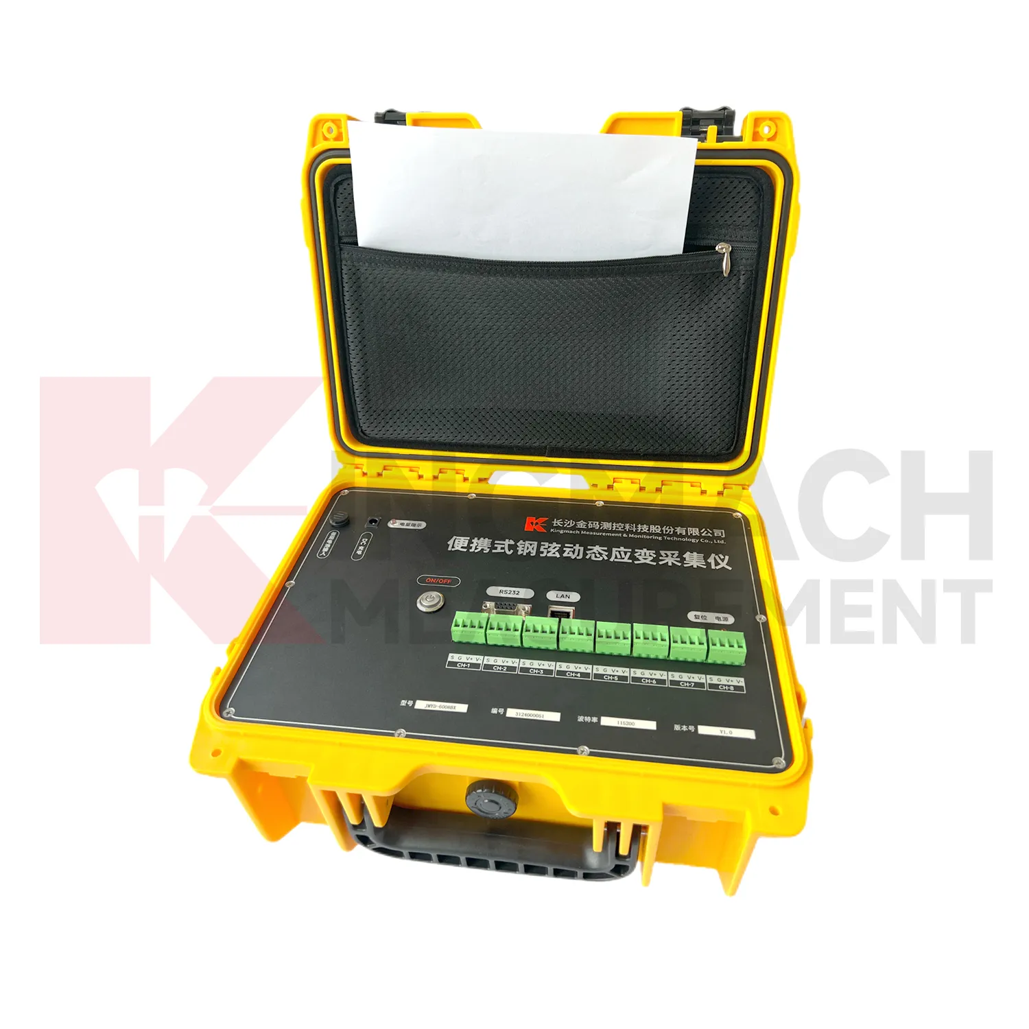 Lecture dynamique portative JMYD-6008BX d'acquisition de contrainte de fil vibrant